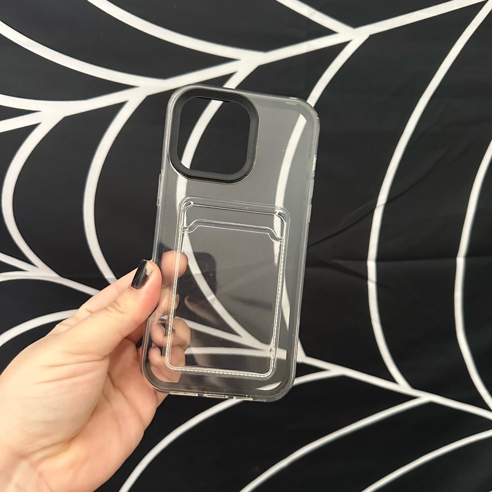 iPhone 14 Pro Max Clear/Black Photocard Case